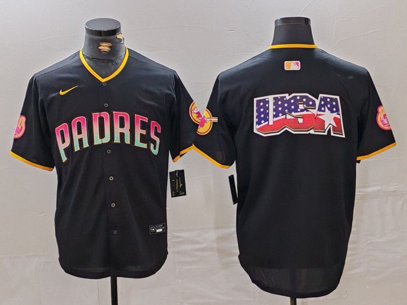 Men San Diego Padres Blank Black Jointly 2024 Nike MLB Jersey style 6